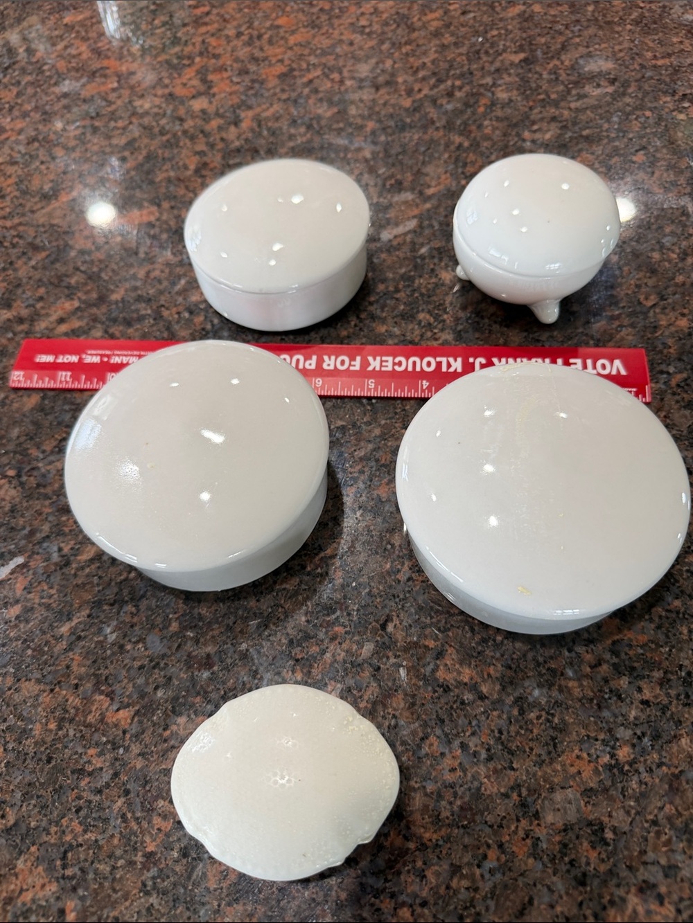 Blank China boxes Round Jar Lids - Set of 5